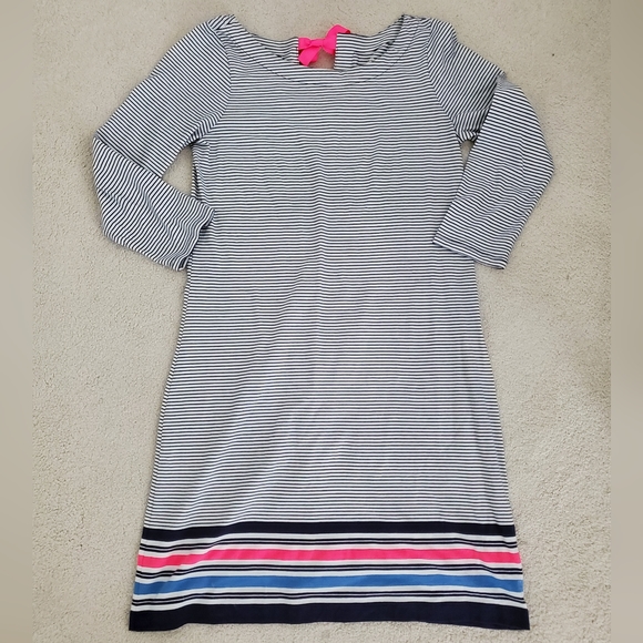 Lilly Pulitzer Dresses & Skirts - Lilly Pulitzer Noelle Dress in True Navy Bayside Stripe Engineered szS